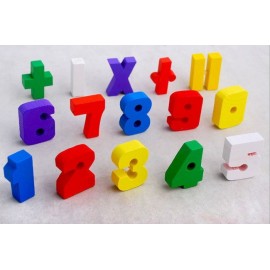 Juego de Numeros de Madera