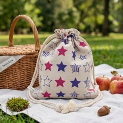 Mochila Saco Estrellas Rosa...