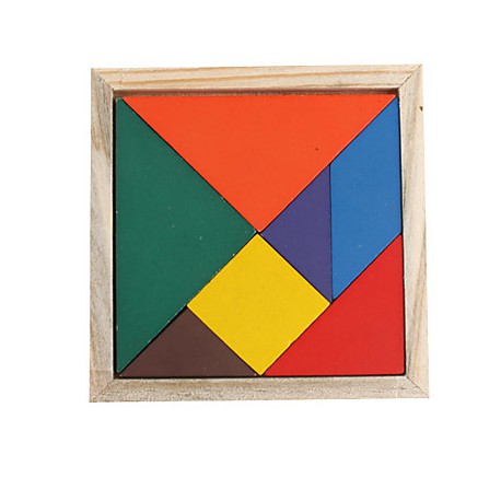 Descomponer Shipley por qué Tangram de madera Barcelona, tangram barato ,rompecabezas japones, juego  para niños de madera